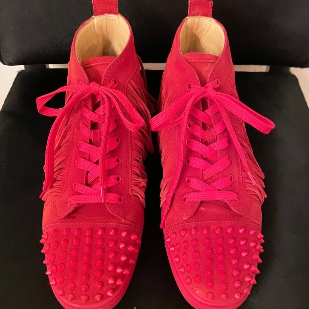 Louboutin Mens Sneakers with Fringe Sz 44.5